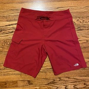 Red North Face Board-shorts